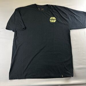 OVO Black Short Sleeve Tee with Yellow 'October Firm' Chest Logo